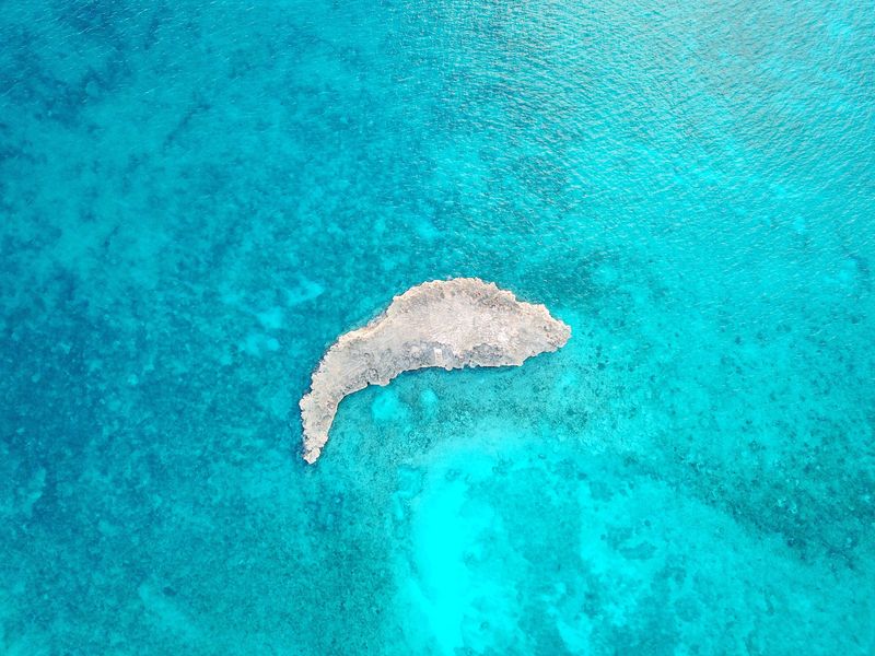 A small island seen from above